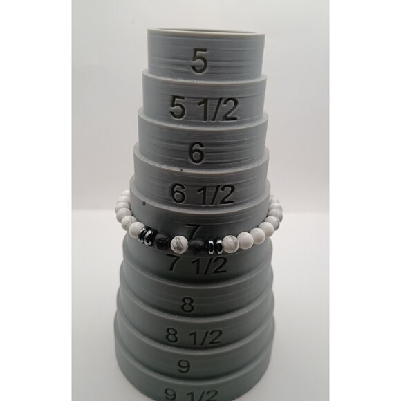 Mens Lot Of 4 Natural Stone Beaded Stretched Bracelets Size 6.5-7 Inches - Picture 4 of 5